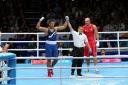 In familiar pose: Joe Joyce first entered the ring in 2006, now a pro future beckons after winning gold in the Commonwealth Games in Glasgow