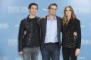 Stars Nat Wolff and Cara Delevingne with author John Green