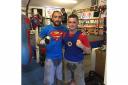 Sparring partners: Andy Barker, right, with WBO European welterweight champion Bradley Skeete