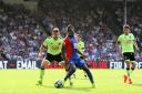 New Crystal Palace striker Christian Benteke in action against Bournemouth