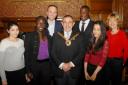 The youth council with Croydon Mayor Eddy Arram
