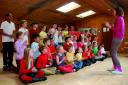 St Matthew's Primary School prepare to perform in Momo at Wimbledon's Polka Theatre