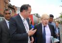 Boris Johnson and YMCA chief executive Richard James at the Y:Cube in Wimbledon