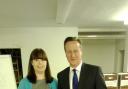 Becky Middleton with Prime Minister David Cameron who has pledged his support to Merton Conservatives