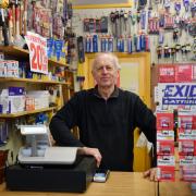 Ken Richards who runs a hardware shop which has been open since 1939 and is closing down - Strowgers in Upper Green East, Mitcham (photo: Darren Pepe)