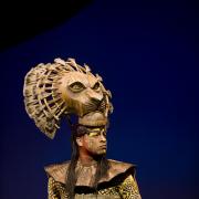 Shaun Escoffery as Mufasa in Disney's The Lion King at The Lyceum Theatre in London