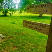 The Thames Path is popular among walkers.