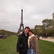 Cancer survivor Nico and fiancee Victoria in Paris