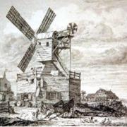 Wimbledon Windmill in its early years as an active supplier to the local community
