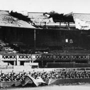 After that first day’s bombing, Wimbledon would be hit many times over the coming months. Even the All England ground’s Centre Court was severely damaged when five 500lb bombs destroyed the roof and 1200 empty seats.
