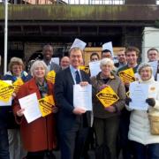 Tim Farron MP and councillor candidates at the manifesto launch in Raynes Park