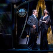 Cameron Blakely as Gomez Addams and Samantha Womack as Morticia in The Addams Family. Credit Matt Martin