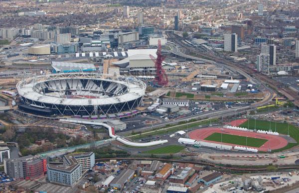 Aerial Views of the Olympic sites in London