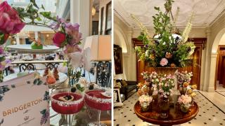 I tried a new Bridgerton afternoon tea at a central London hotel to celebrate the launch of the new series - and the hotel even has its own resident cat.