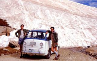 Australia: Bruce Thomas (left) and Stuart Harper test the Fiat minivan with a drive up Mount Kosciuszko