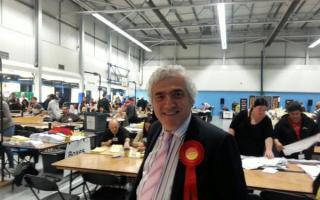 Merton Labour leader Stephen Alambritis at the local election count at the Canons Leisure Centre, Mitcham