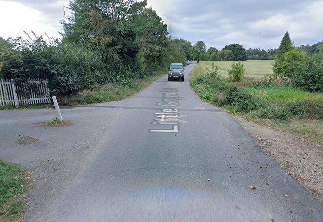 Little Green Lane, by the entrance to Killingdown Farm, looking towards The Green. Credit: Google Maps