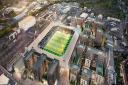 A CGI of what the stadium and housing at Plough Lane, Wimbledon would look like (photo: Galliard Homes)