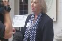 Morden campaigner Shirley Denson outside the Supreme Court on Thursday