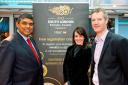 (L-R) South London Business chief executive Peter Pledger, Carol Bagnald , HSBC, and last year’s Business of the Year Award winner Neil Young
