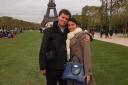 Cancer survivor Nico and fiancee Victoria in Paris
