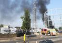 Fire crews spend all day at gas works fire in Mitcham