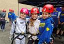 Ten-year-olds Olivia Woodhouse and Evie Hand and 11-year-old George Powell decided that they were going to take on the abseiling challenge