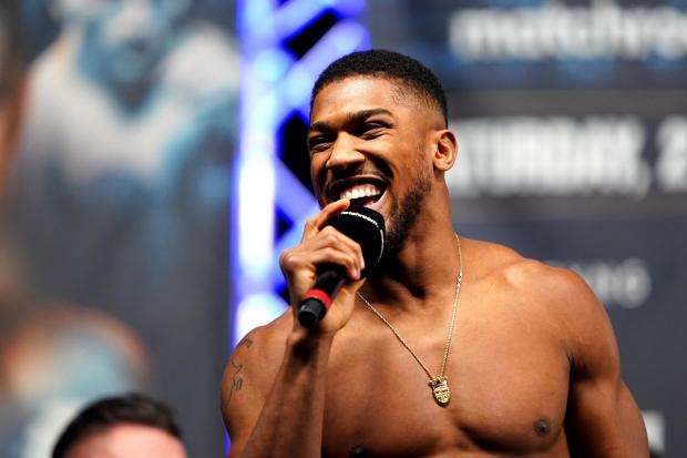 Wimbledon Times: Anthony Joshua during a weigh in at The O2 London. Credit: PA