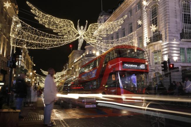 The Christmas lights have been switched on in London (David Parry/PA)