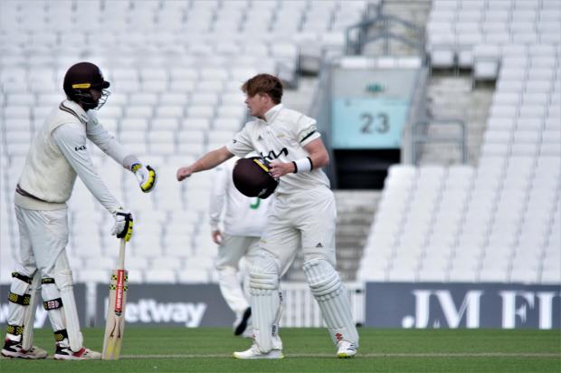 Wimbledon Times: Ben Foakes batting for Surrey with Ollie Pope Photo: Mark Sandom