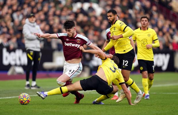 Wimbledon Times: West Ham's Declan Rice playing against Chelsea