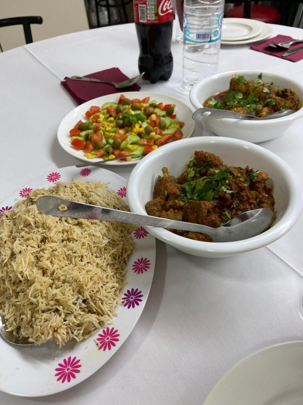 Wimbledon Times: Chicken and lamb curry with salad and rice