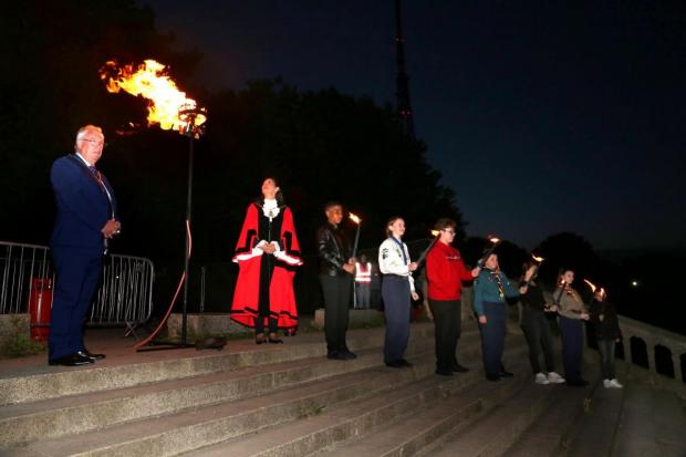 Wimbledon Times: Bromley was part of over 2,000 beacon lighting events where the torches were simultaneously lit for Her Majesty / Image: Bromley Council