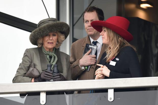 Wimbledon Times: The Duchess of Cornwall with her son Tom Parker-Bowles (centre) and daughter Laura Lopes (Joe Giddens/PA)