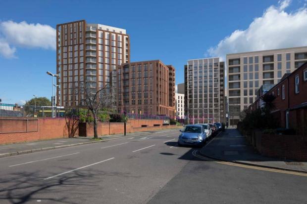 CGI of the development which could replace the Leegate Shopping Centre in Lewisham seen from Taunton Road (photo: Lewisham Council planning documents)