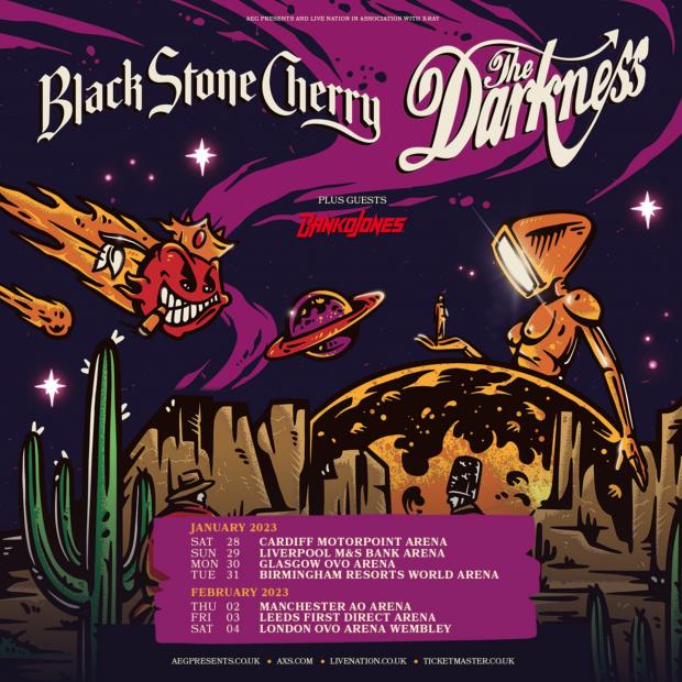 Wimbledon Times: The Darkness and Black Stone Cherry announce tour: How to get tickets (Live Nation)
