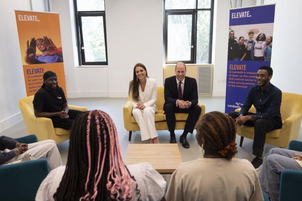 Wimbledon Times: The Duke and Duchess of Cambridge during their visit to ELEVATE at Brixton House in London to meet with younger generations of the British-Caribbean community, and other diasporas, who represent the next generation of British creative talent, to mark Windrush Day