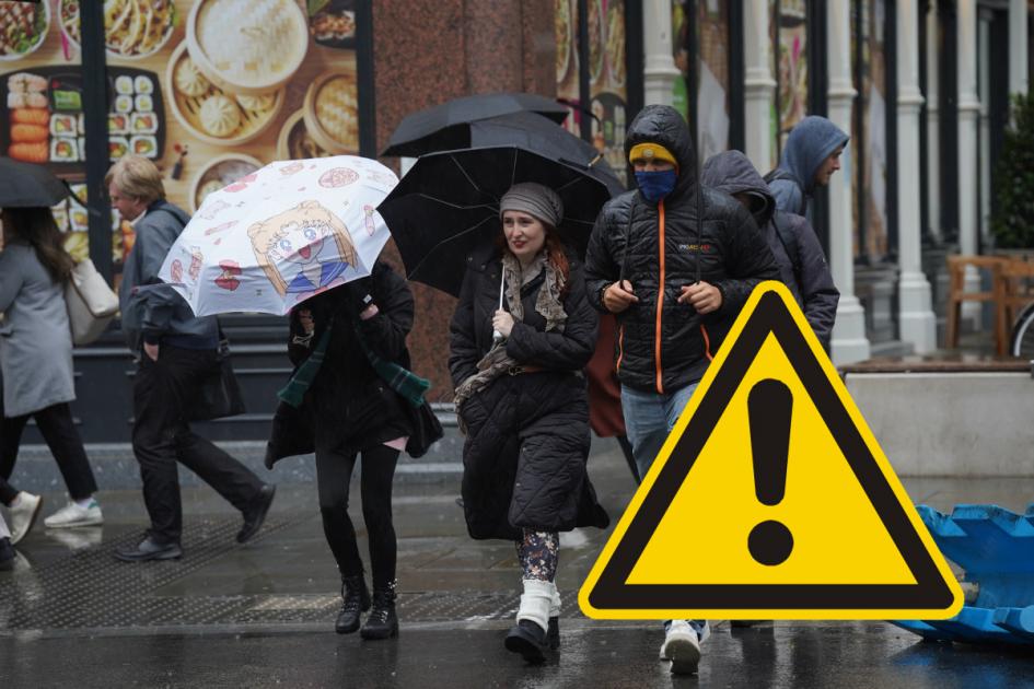 Rain warnings issued for South London: Full Met Office forecast