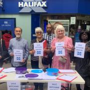 Mitcham Halifax is closing down on November 22 (Siobhain McDonagh second from the right). 
 (photo: Siobhain McDonagh)