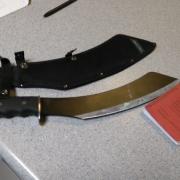 Police released this photograph of the machete