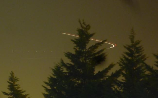 Is it a UFO? These flashing lights were captured from a bedroom window in Wimbledon