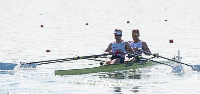Dynamic dui: Twickenham's John Collins and men's double sculls crew mate Jonathan Walton are out to medal in Rio