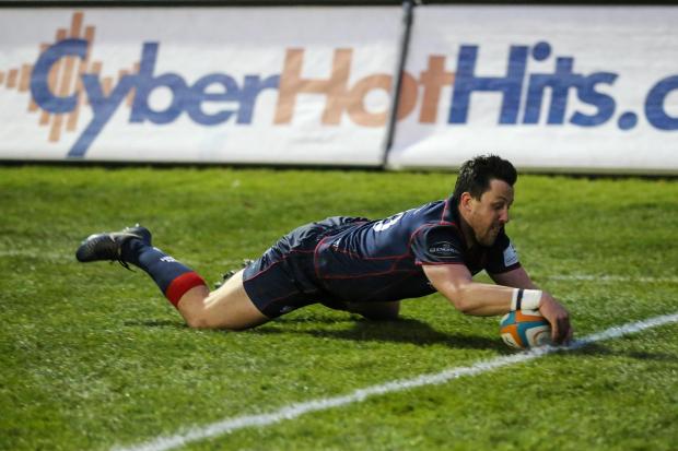 London Scottish score a try in the televised derby clash with Richmond. PRiME Media Images